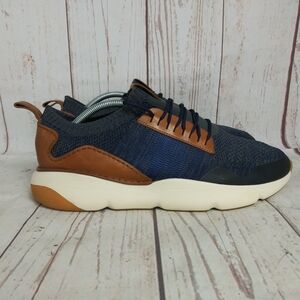 Cole Han Zerogrand All Day Trainer Sneakers Blue Knit Tan Leather Men's 11.5 M